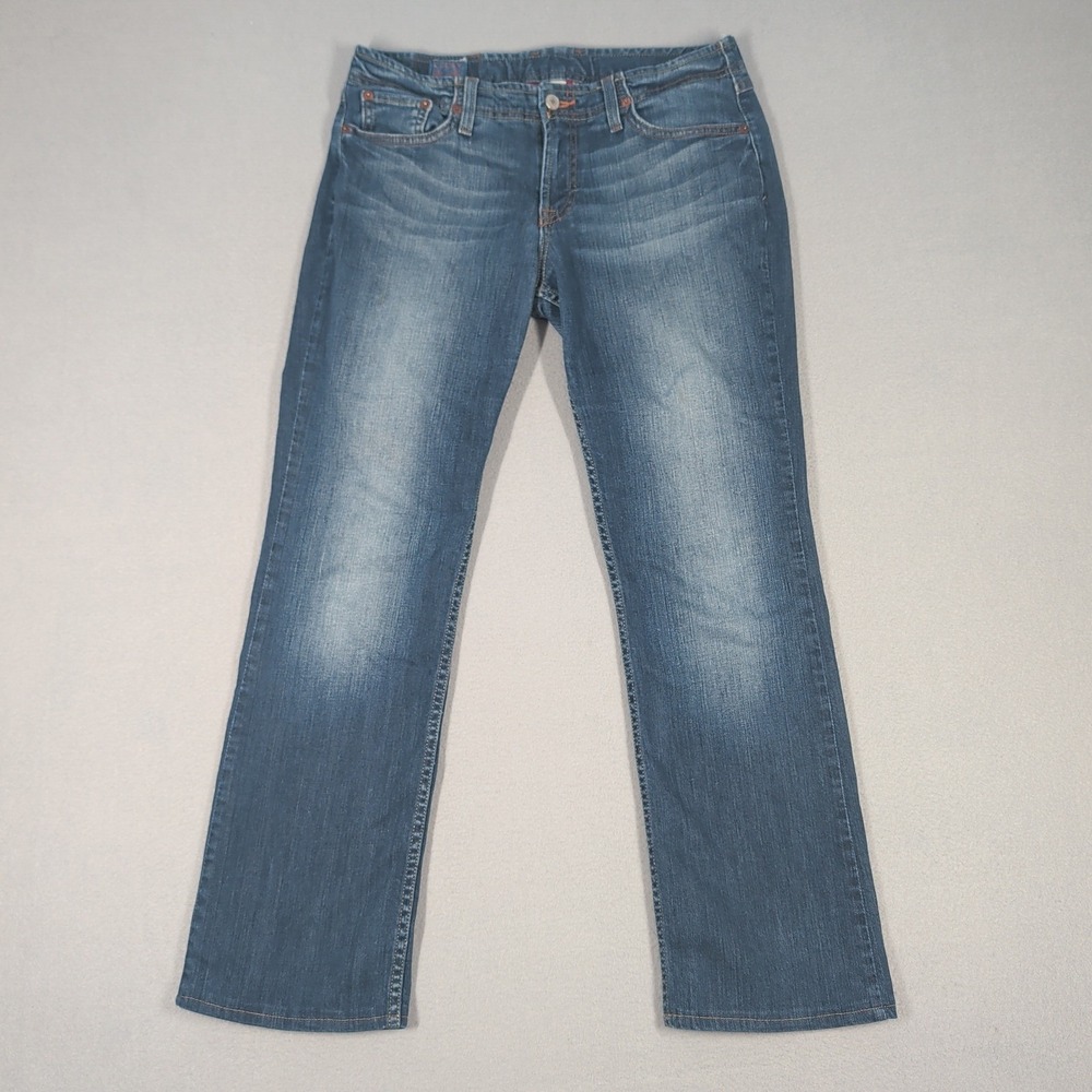 Lucky Brand Jeans Women 29 Blue Wonder Cadence Long Inseam Bootcut Denim